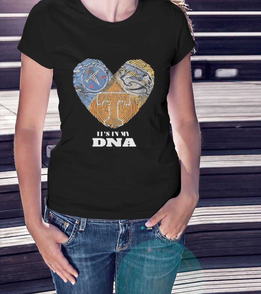 Tennessee Volunteers Heart It's In My DNA Fingerprint T-Shirt