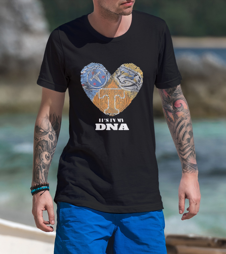 Tennessee Volunteers Heart It's In My DNA Fingerprint T-Shirt