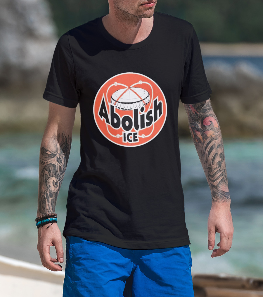 Abolish Ice Houston Astrodome Retro Baseball T-Shirt