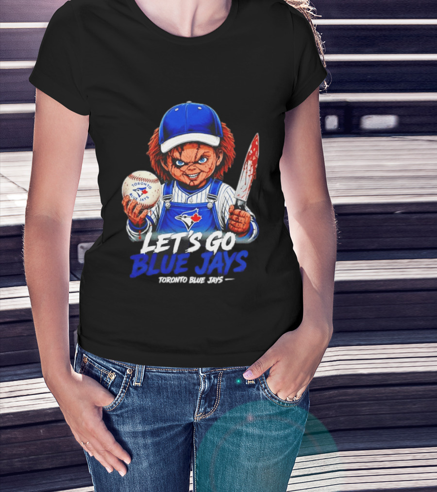 Chucky Toronto Blue Jays Let's Go Blue Jays Horror MLB T-Shirt