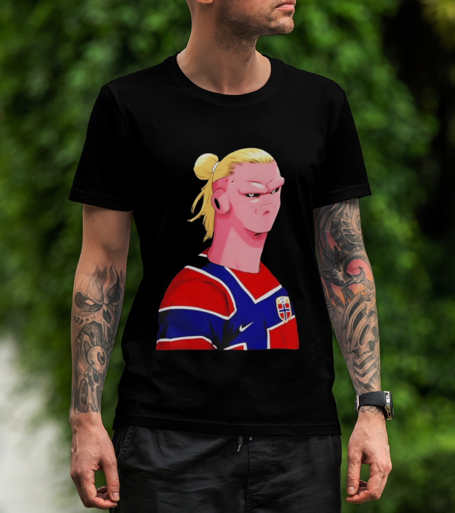 Erling Haaland Cartoon Norway National Football Team Norge T-Shirt