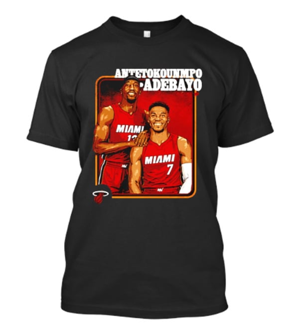 Antetokounmpo Adebayo Miami Heat Basketball T-Shirt