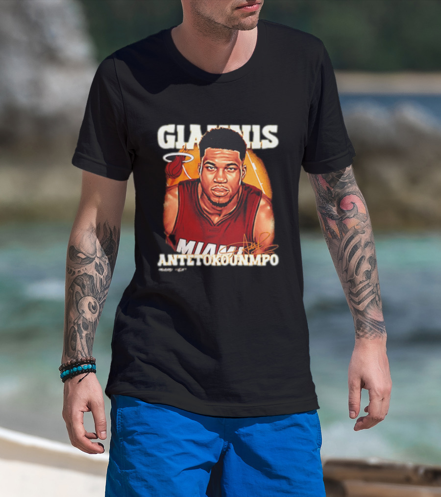 Giannis Antetokounmpo Miami Heat Airbrush T-Shirt