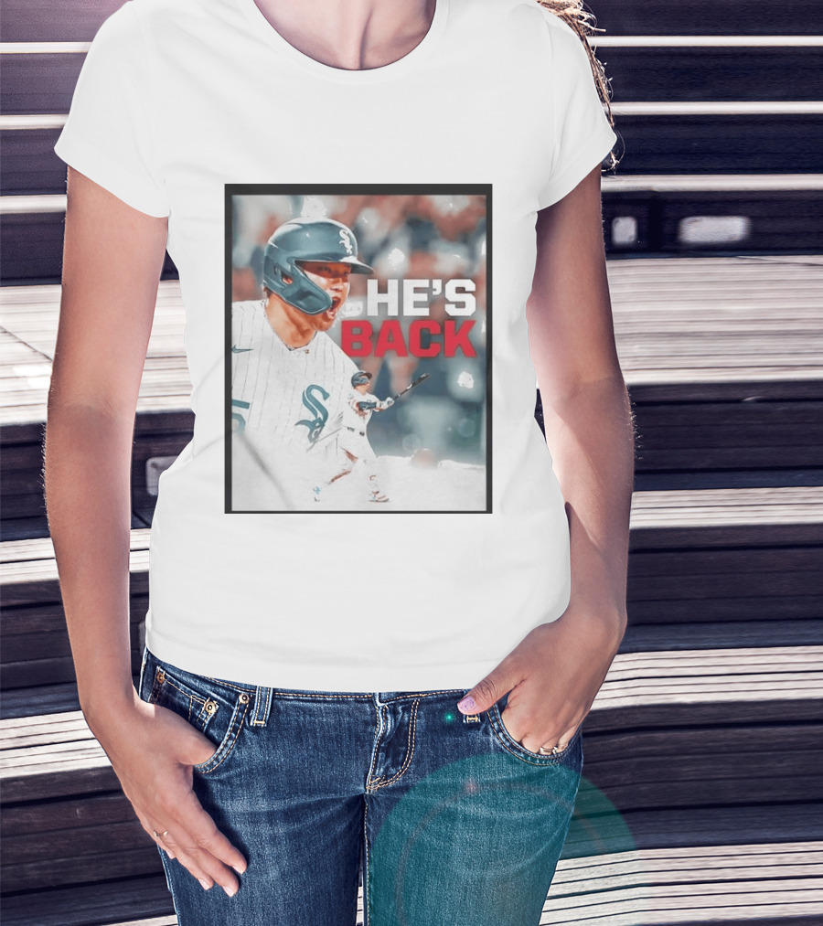 Chicago White Sox Munetaka Murakami He's Back Celebratory Moment T-Shirt