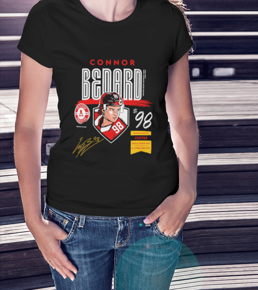 Connor Bedard Chicago Blackhawks #98 Rookie Spotlight Player Position Draft Pick T-Shirt