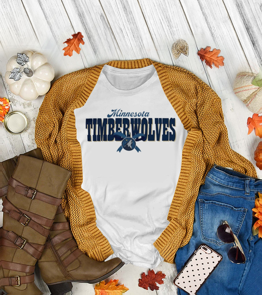 Minnesota Timberwolves Ribbon NBA Youth Adult Basketball Team T-Shirt