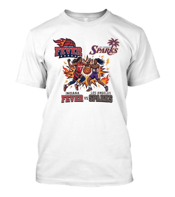 Indiana Fever Vs Los Angeles Sparks Basketball Players T-Shirt