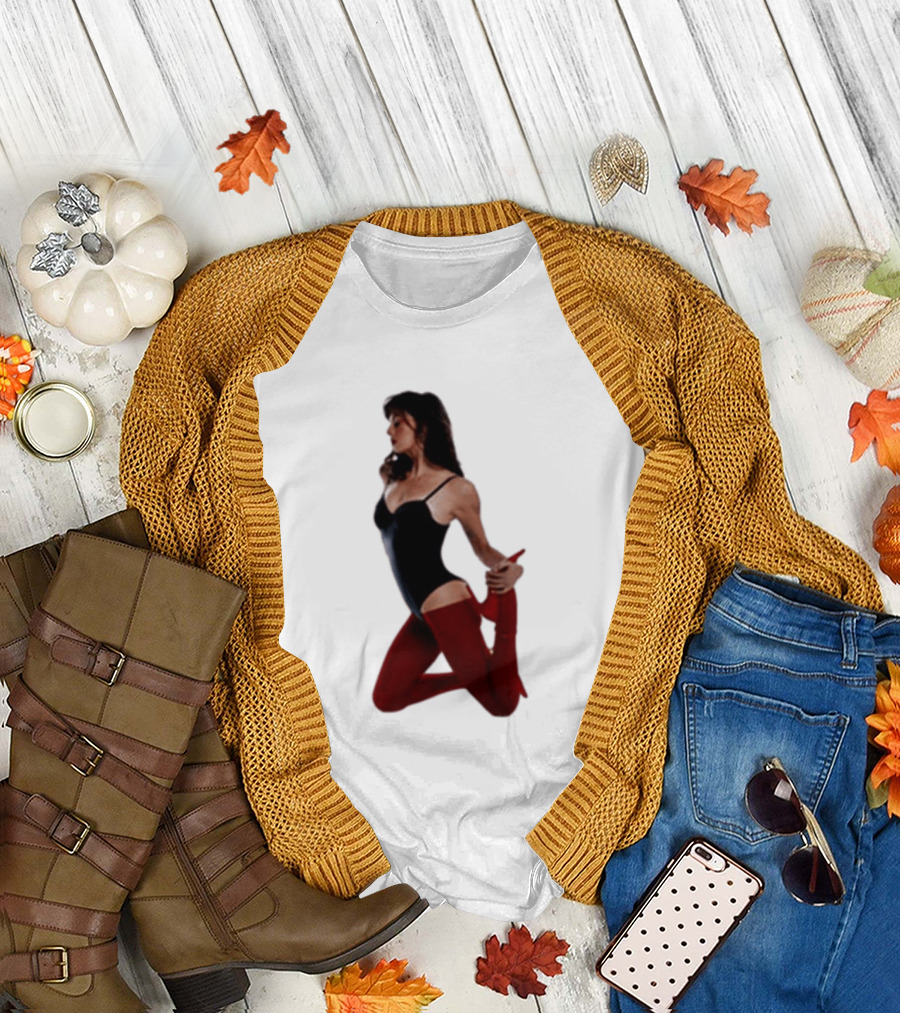 Rebecca Black Age Of The Exhibitionist Red Bodysuit And Stockings T-Shirt