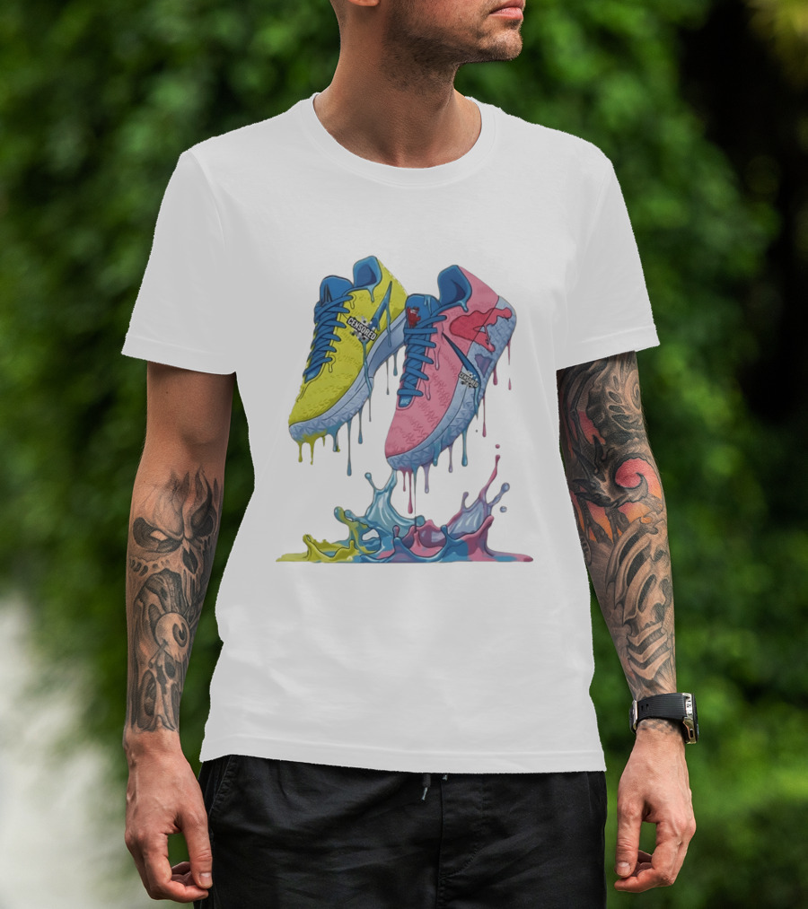 Safety Green Ja 3 Kool Aid Dripping Sneakers Censored T-Shirt