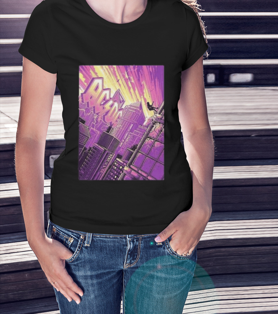 ACDC Charlotte PWR Up North America Tour July 11 2026 Skyline T-Shirt