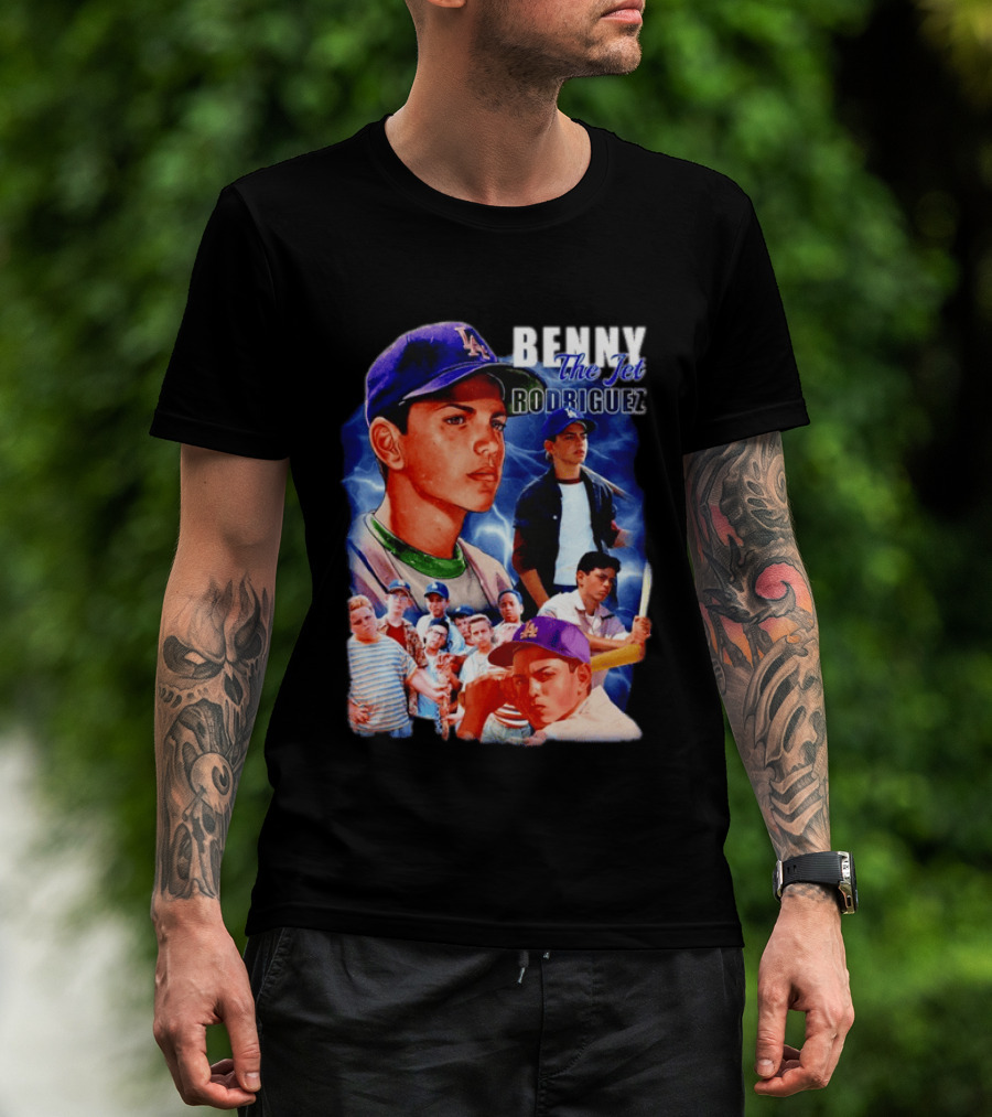Benny The Jet Rodriguez Sandlot Baseball Movie Iconic Character Collage T-Shirt