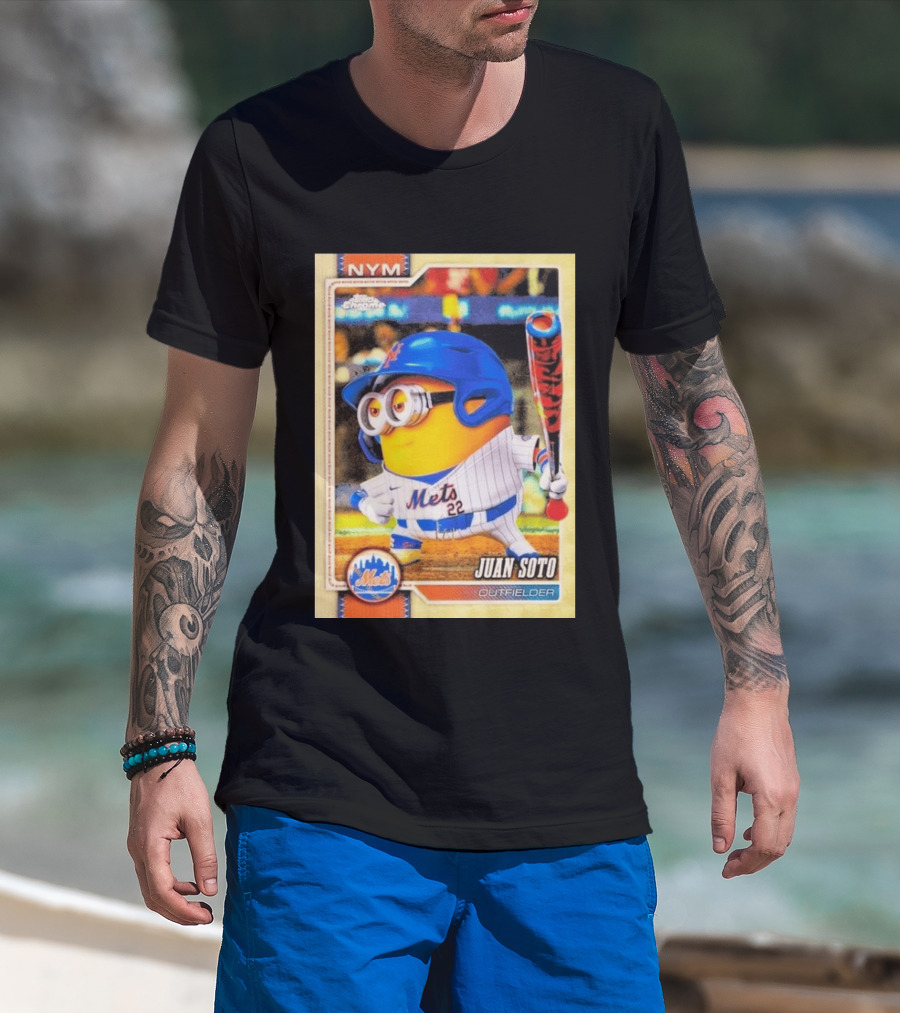 Juan Soto Minions Superfractor New York Mets MLB Topps Chrome 2026 Outfielder T-Shirt