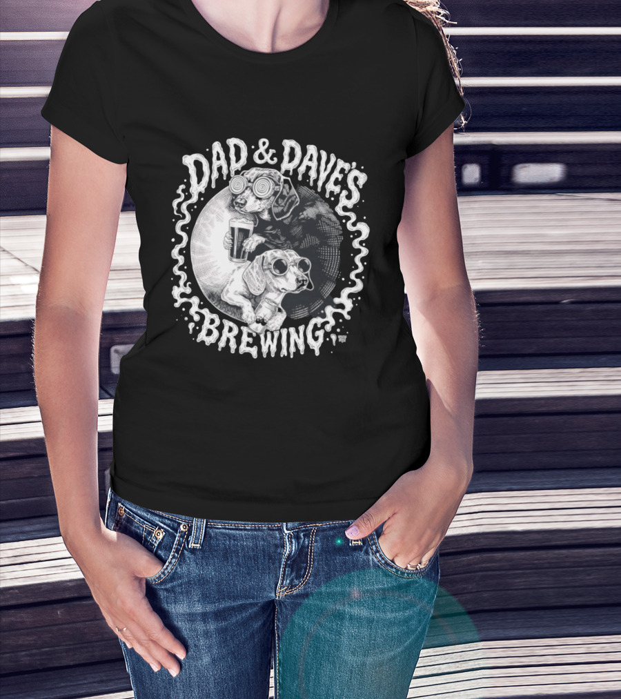 Dad & Dave's Brewing Dogs With Goggles T-Shirt