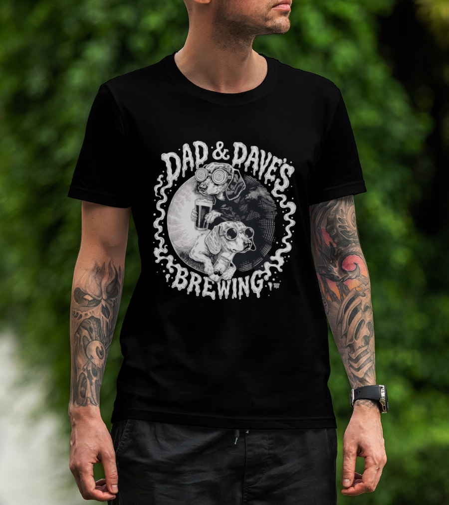 Dad & Dave's Brewing Dogs With Goggles T-Shirt