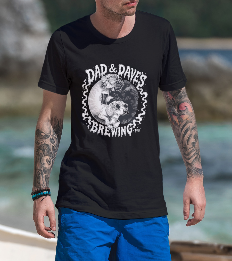 Dad & Dave's Brewing Dogs With Goggles T-Shirt