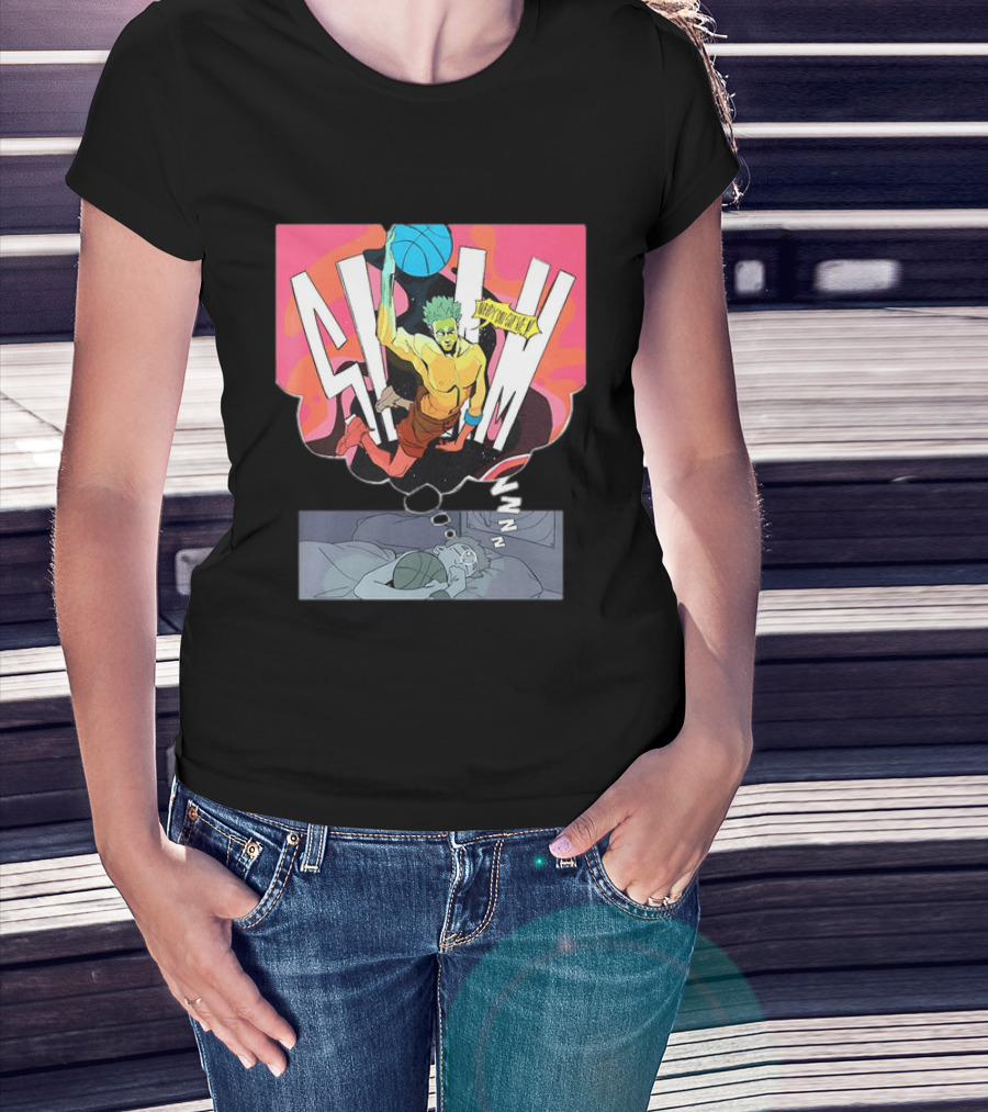 Dreaming Basketball Player Slam Dunk Nobody Can Stop Me Comic T-Shirt