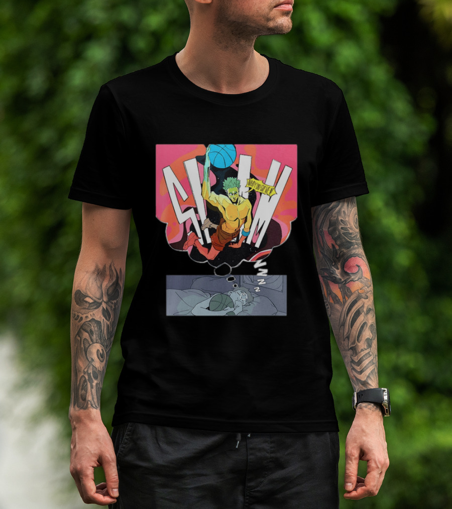 Dreaming Basketball Player Slam Dunk Nobody Can Stop Me Comic T-Shirt