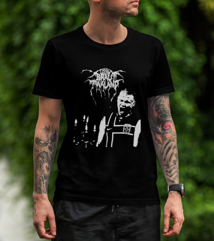 Erling Haaland Norway Black Metal Heavy Metal Braut Football T-Shirt