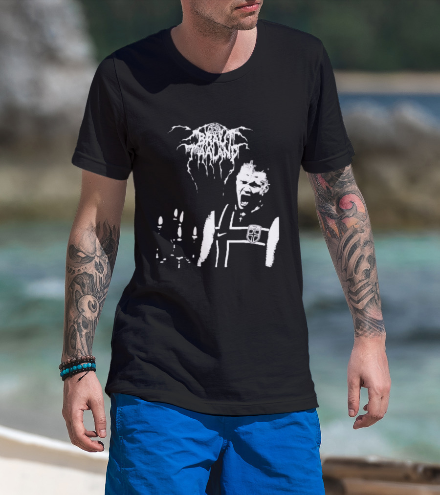Erling Haaland Norway Black Metal Heavy Metal Braut Football T-Shirt