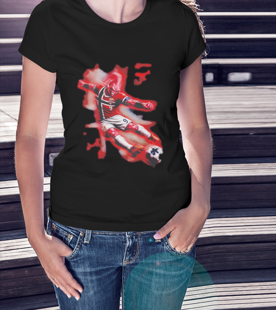 Erling Haaland Majin Buu Norway Football 9 Soccer Fusion T-Shirt