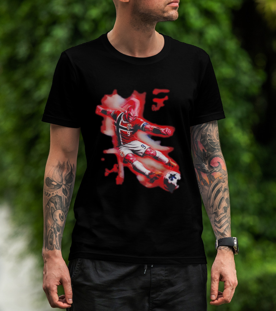 Erling Haaland Majin Buu Norway Football 9 Soccer Fusion T-Shirt