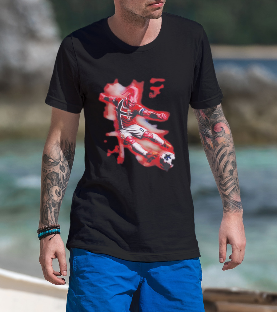Erling Haaland Majin Buu Norway Football 9 Soccer Fusion T-Shirt