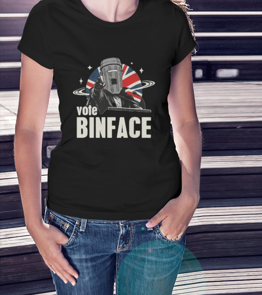 Vote Binface UK Political Satire Union Jack Space T-Shirt