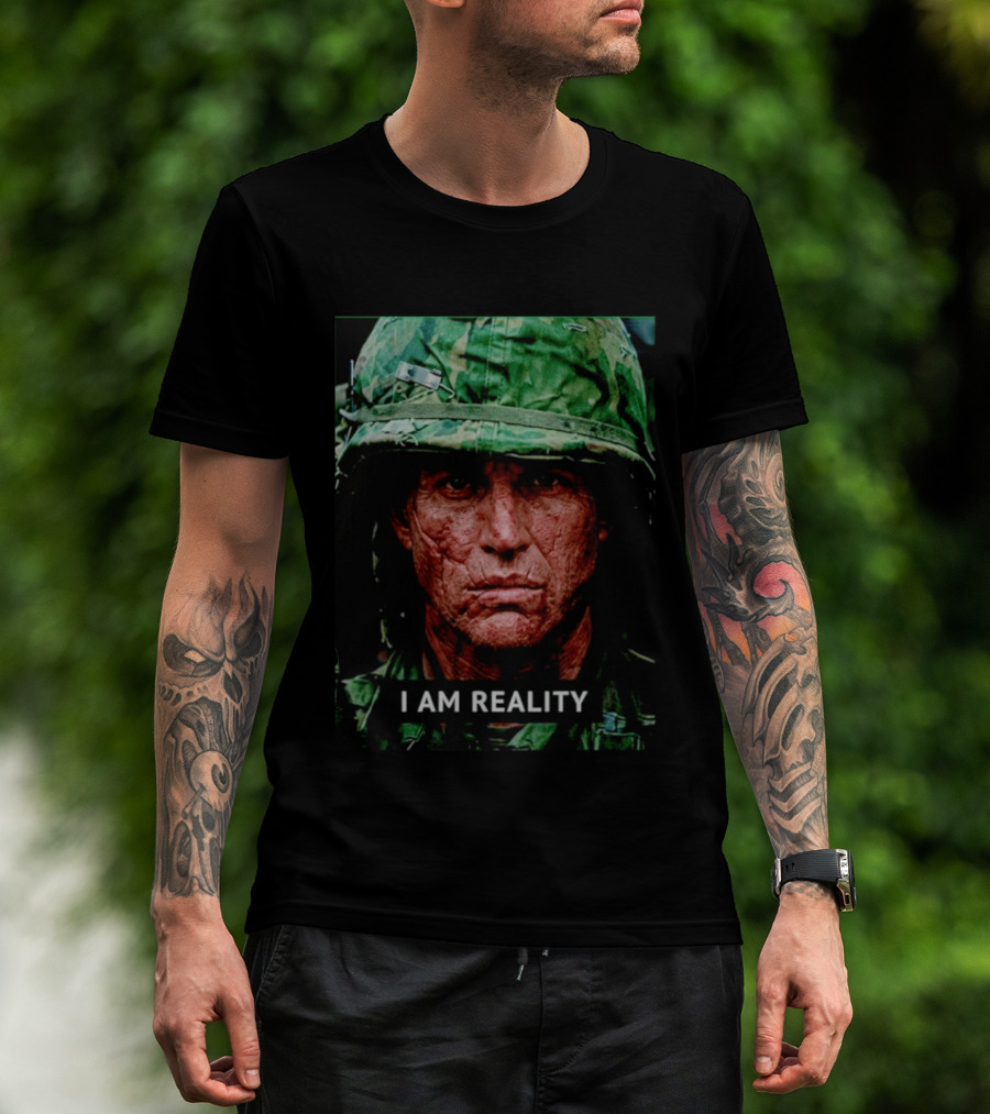I Am Reality Camouflage Soldier Face T-Shirt