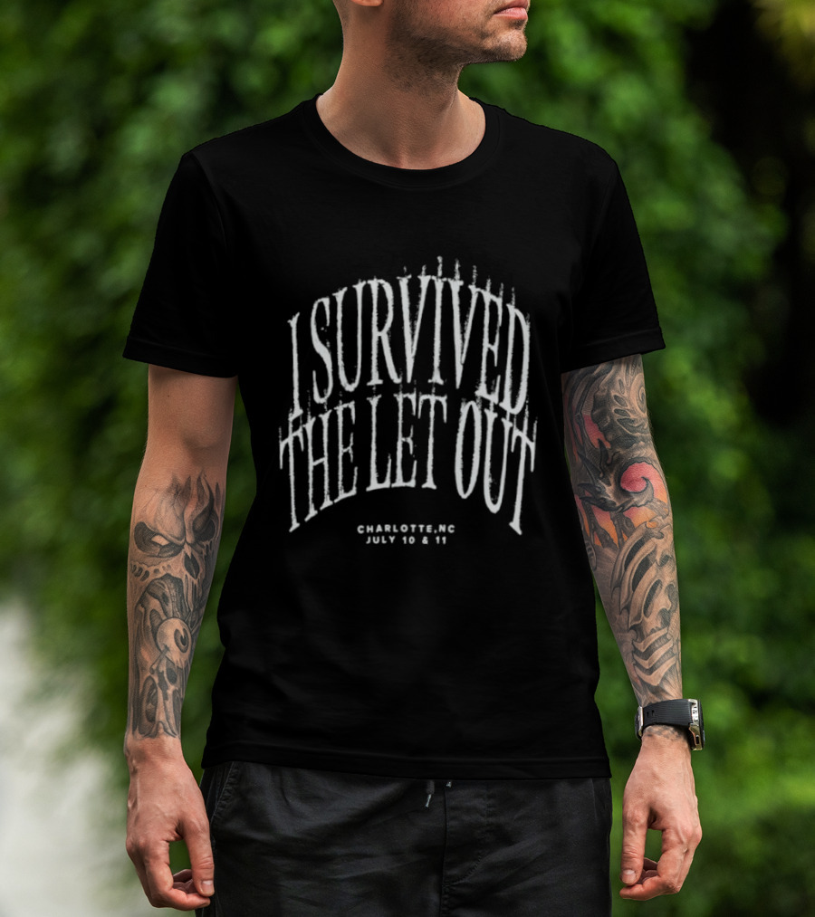 I Survived The Let Out Charlotte NC July 10 11 Concert Event J Cole T-Shirt