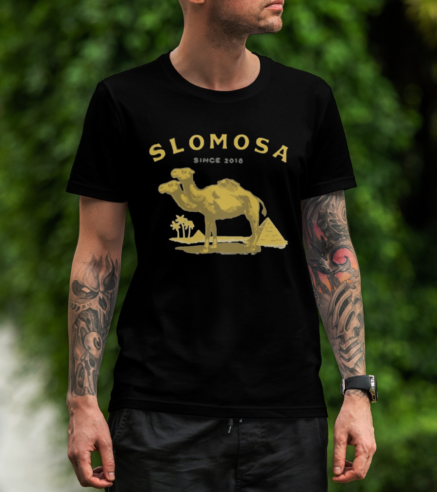 Slomosa Cigarette Since 2018 Camel And Pyramid Desert T-Shirt