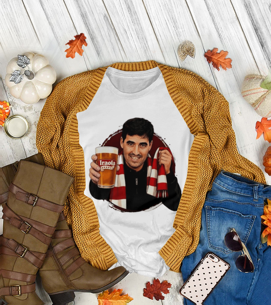 Andoni Iraola Athletic Club Bilbao Beer Glass Scarf Fan T-Shirt