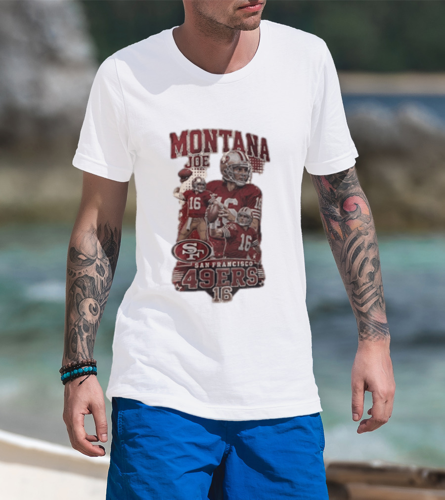 San Francisco 49ers Montana Joe 16 Football Player T-Shirt