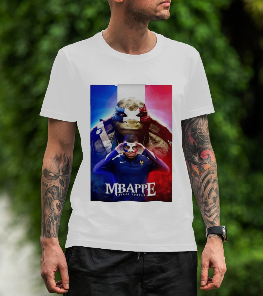 Mbappe France National Football Ninja Turtle T-Shirt