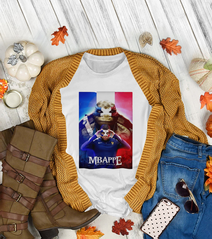 Mbappe France National Football Ninja Turtle T-Shirt