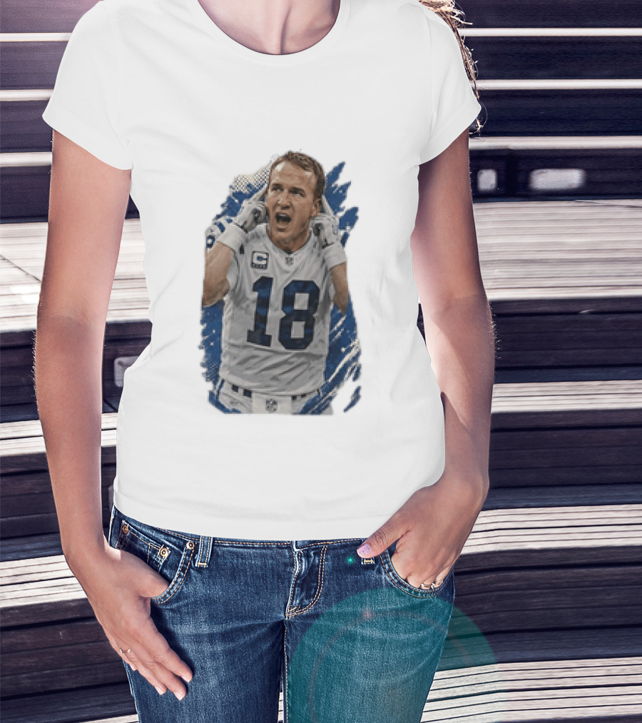 Peyton Manning Indianapolis Colts 18 Football Player NFL Legend T-Shirt