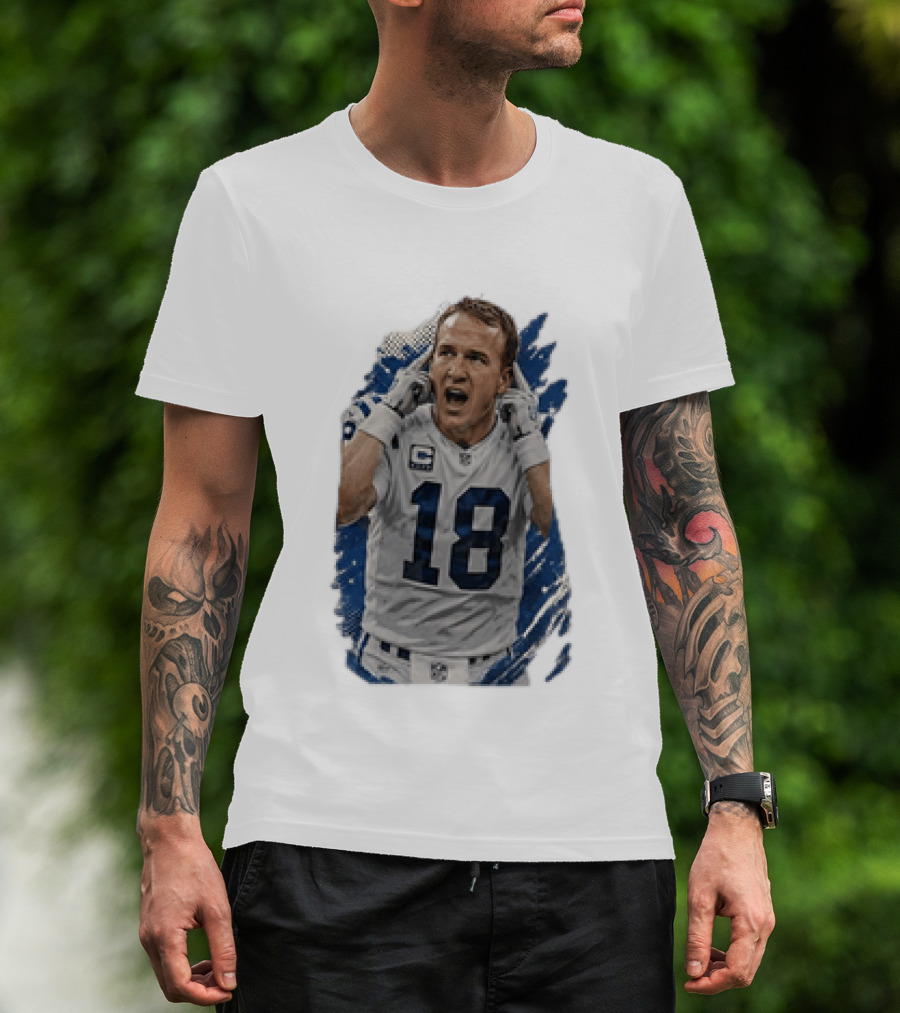 Peyton Manning Indianapolis Colts 18 Football Player NFL Legend T-Shirt