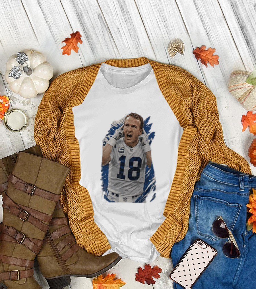 Peyton Manning Indianapolis Colts 18 Football Player NFL Legend T-Shirt