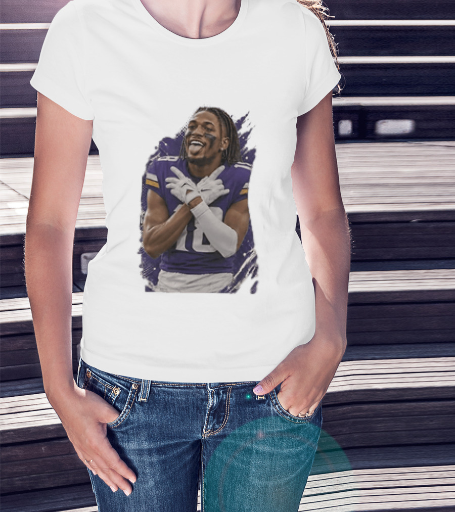 Minnesota Vikings Justin Jefferson Number 18 Football Player T-Shirt
