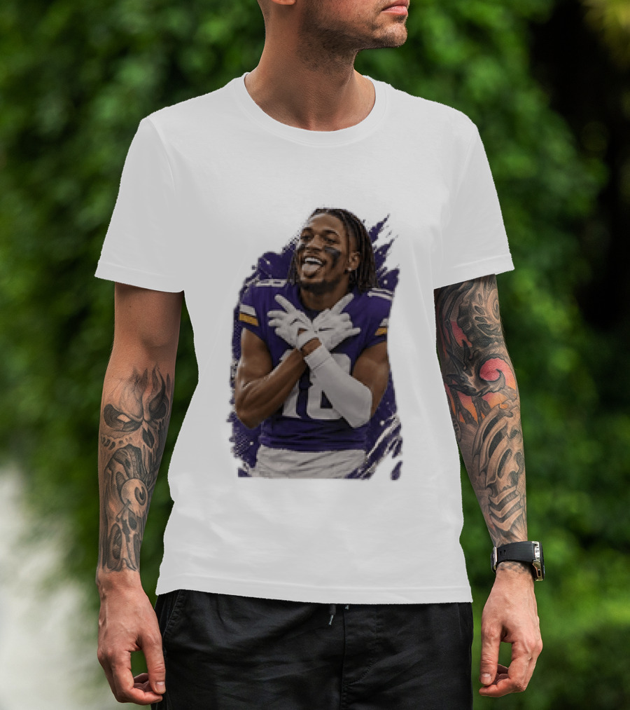 Minnesota Vikings Justin Jefferson Number 18 Football Player T-Shirt