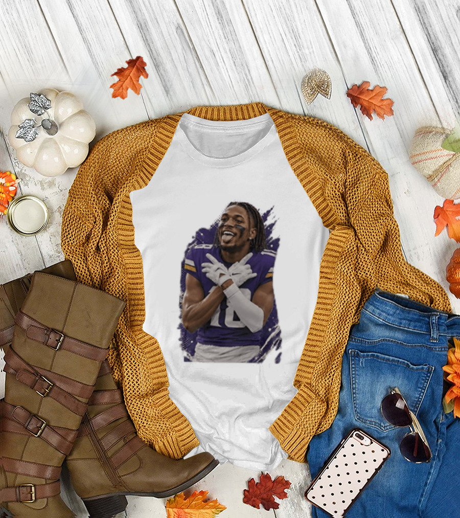 Minnesota Vikings Justin Jefferson Number 18 Football Player T-Shirt