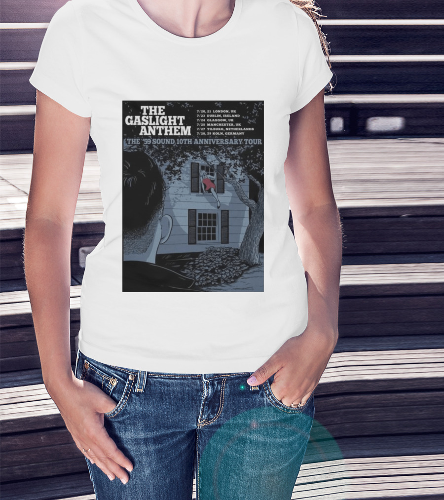The Gaslight Anthem The '59 Sound 10th Anniversary Tour London Dublin Glasgow Manchester Tilburg Koln T-Shirt