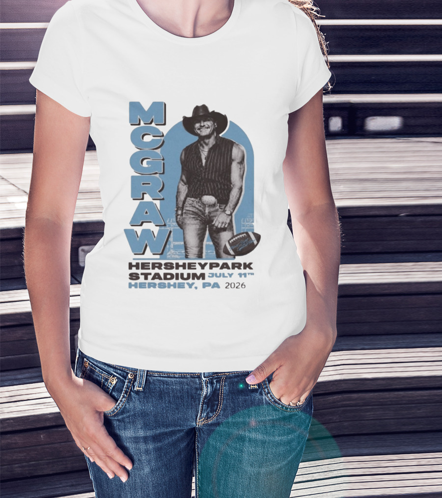 MCGRAW Hersheypark Stadium July 11th Hershey PA 2026 Football T-Shirt