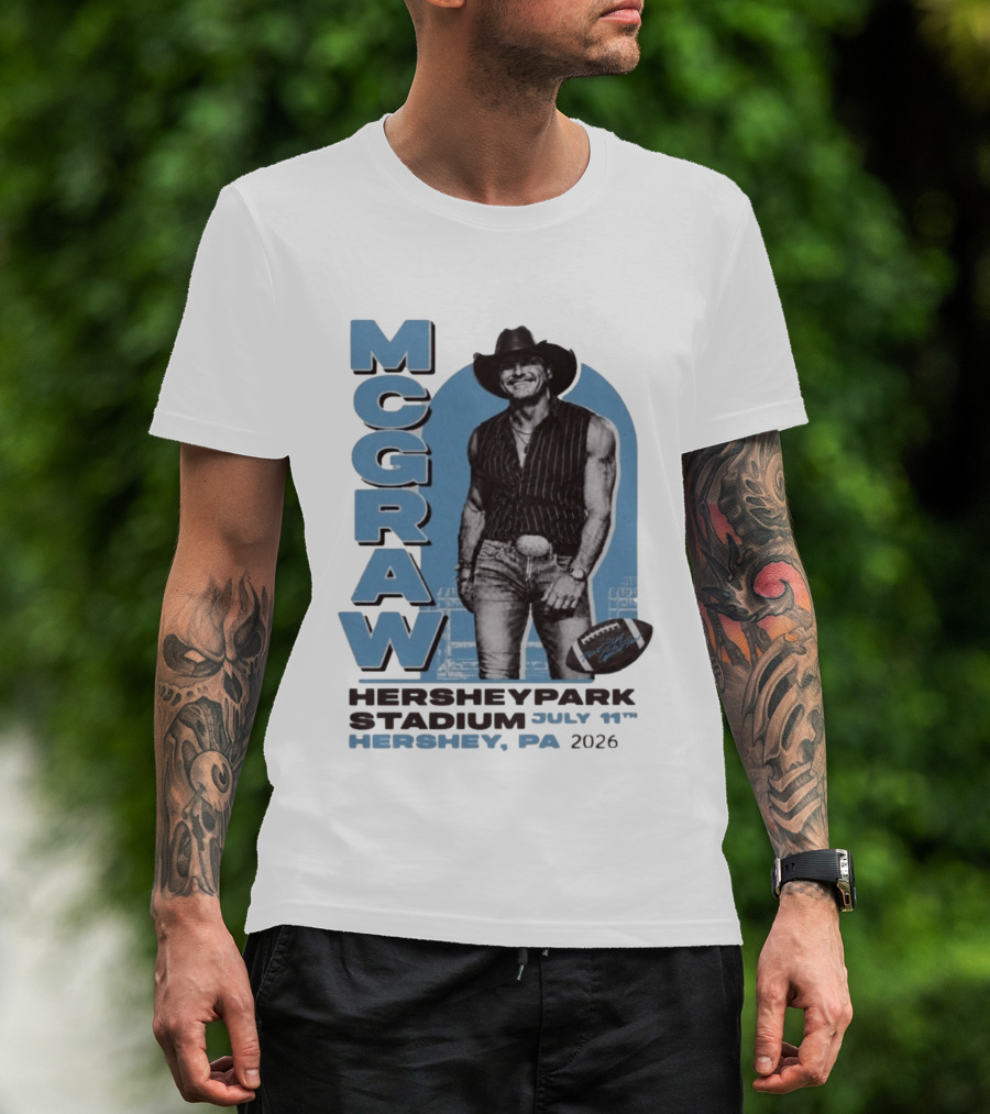 MCGRAW Hersheypark Stadium July 11th Hershey PA 2026 Football T-Shirt