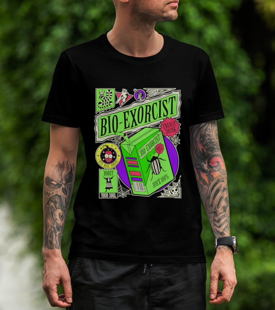Bio Exorcist Energy Drink Juice 100% Boost Your Soul With Magic Powders T-Shirt