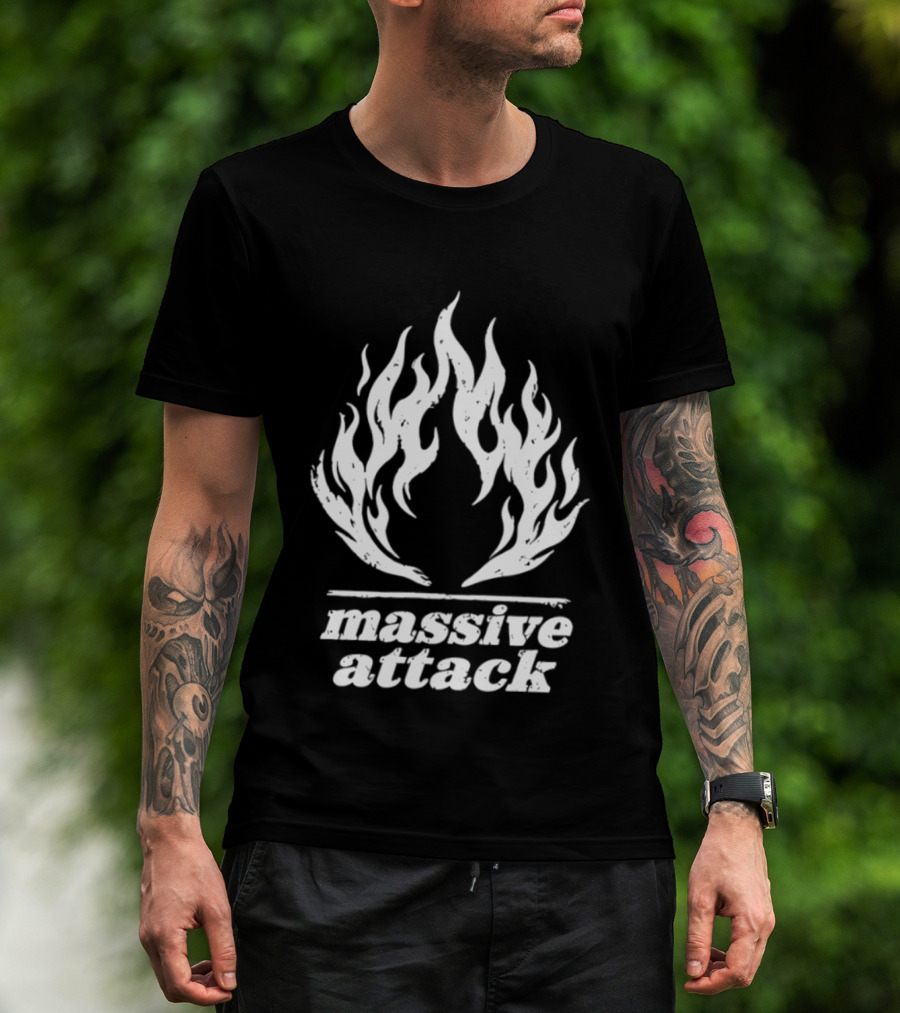 Massive Attack Fire Flame T-Shirt