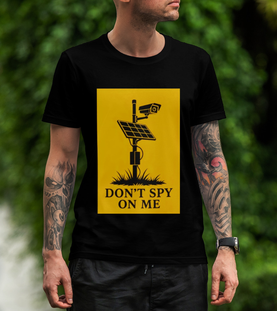 Flock Camera Surveillance Solar Panel Don't Spy On Me T-Shirt