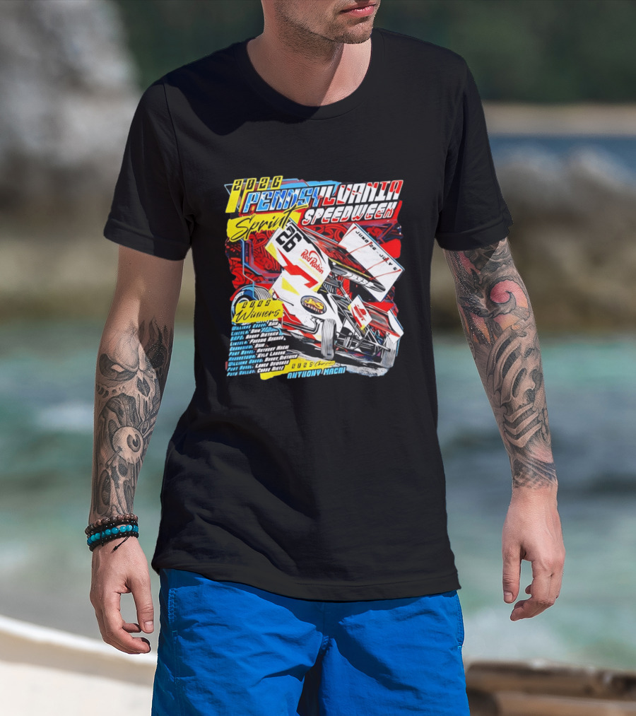 2026 Pennsylvania Speedweek Sprint Race Winners June Kyle Larson Racing Red Robin T-Shirt