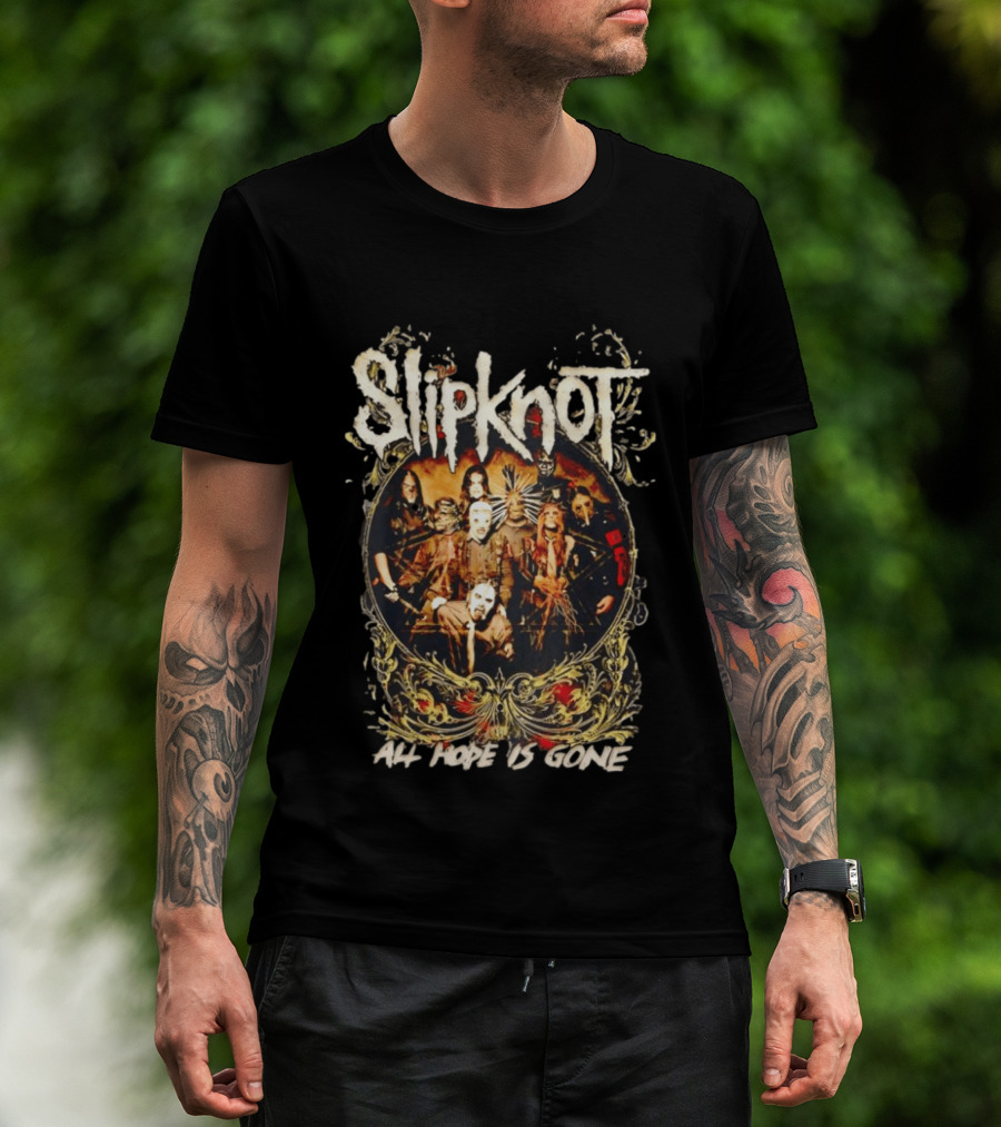 Slipknot All Hope Is Gone Band Concert Group Photo T-Shirt