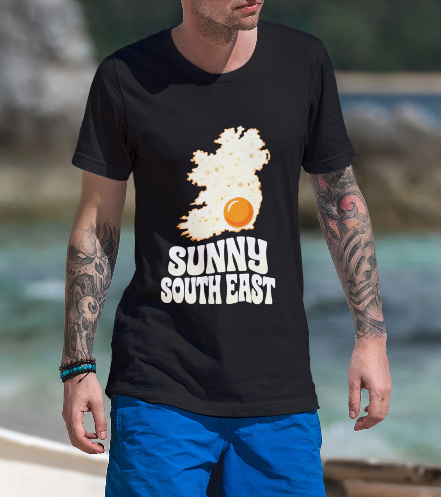 Sunny South East Ireland Fried Egg Map T-Shirt