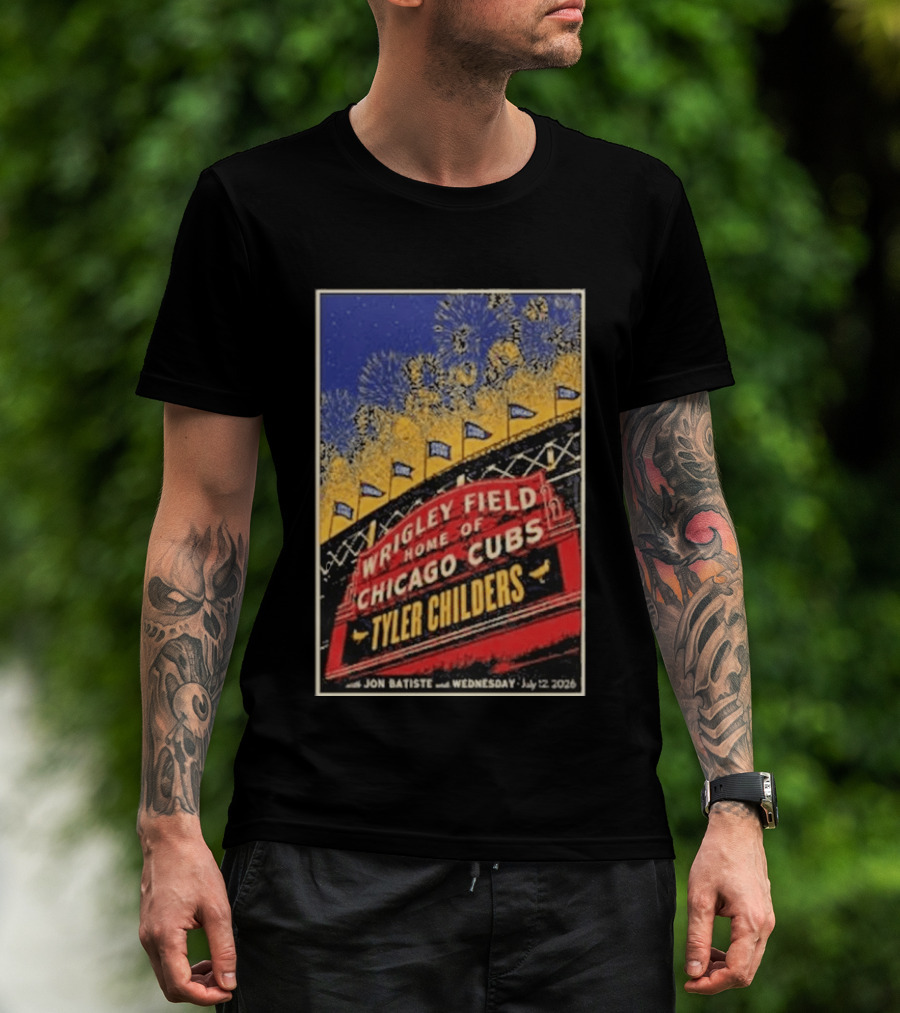 Tyler Childers Wrigley Field Home Of Chicago Cubs Event July 12 2026 T-Shirt